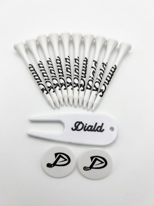 Diald Golf Tees + Repair Tool + Ballmaker Combo (Free Subscriber Gift)